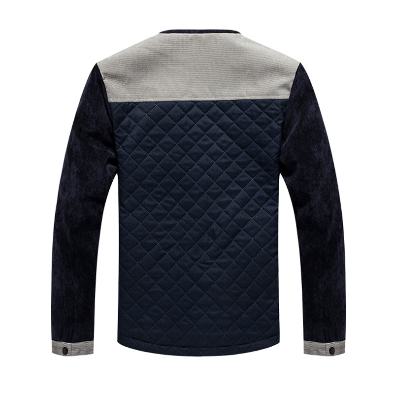 Heren Jas met Patchwork Design en Slim Fit 3
