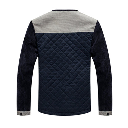 Heren Jas met Patchwork Design en Slim Fit 3