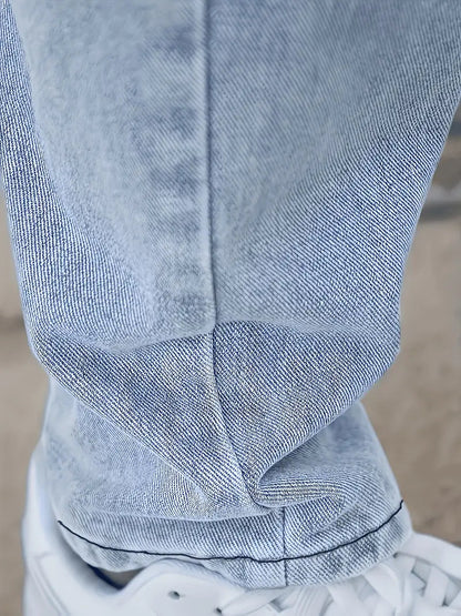 Heren Jeans met Rechte Pijpen en Lichte Wassing 2