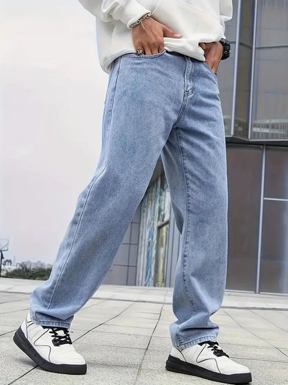 Heren Jeans met Rechte Pijpen en Lichte Wassing 7