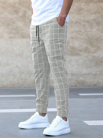 Heren Joggingbroek met Klassiek Karomuster en Comfortabele Pasvorm 1