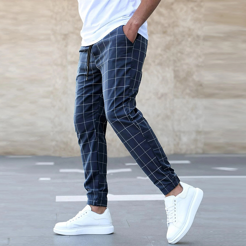 Heren Joggingbroek met Klassiek Karomuster en Comfortabele Pasvorm 2