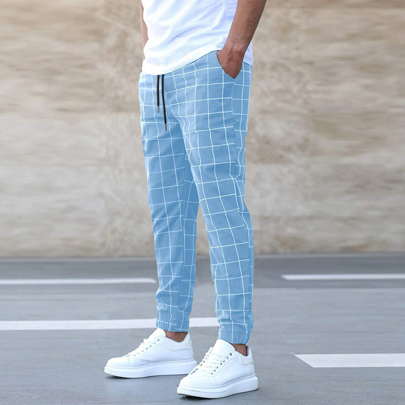 Heren Joggingbroek met Klassiek Karomuster en Comfortabele Pasvorm 3