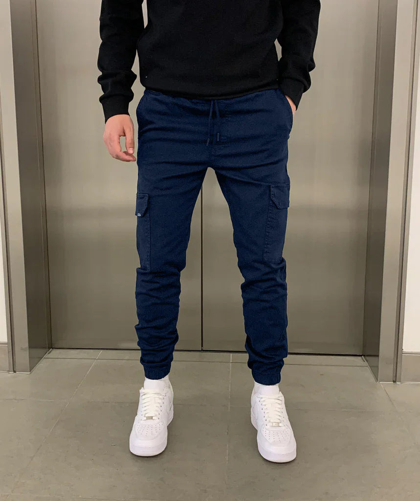 Heren Joggingbroek met Relaxte Pasvorm en Cargozakken 8