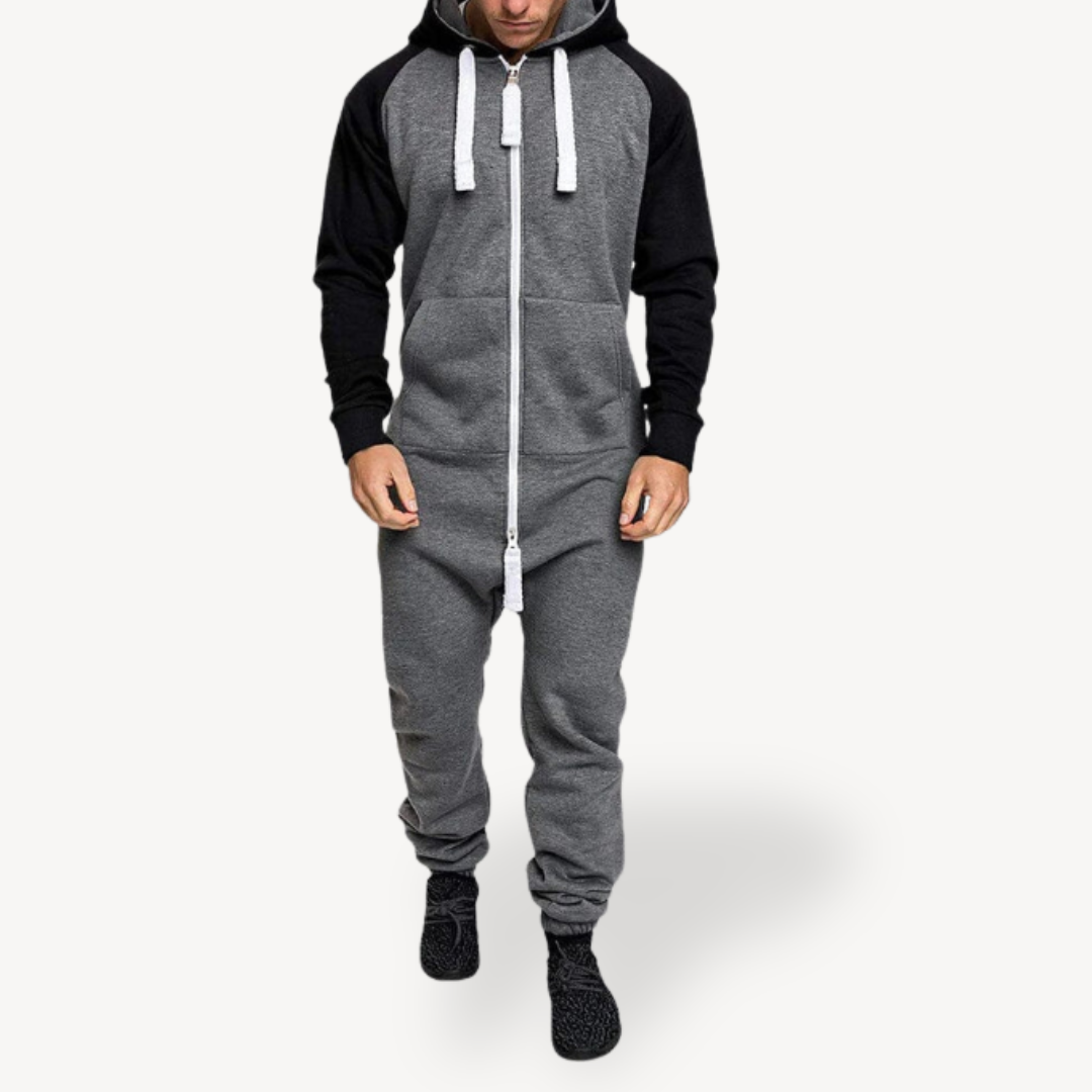 Heren Jumpsuit met Rits en Verstelbare Kap voor Casual en Actieve Gelegenheden 5