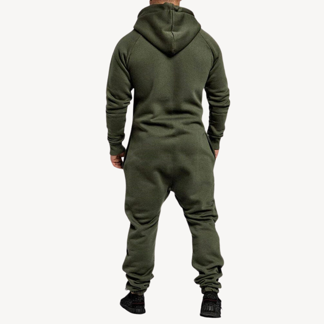 Heren Jumpsuit met Rits en Verstelbare Kap voor Casual en Actieve Gelegenheden 7