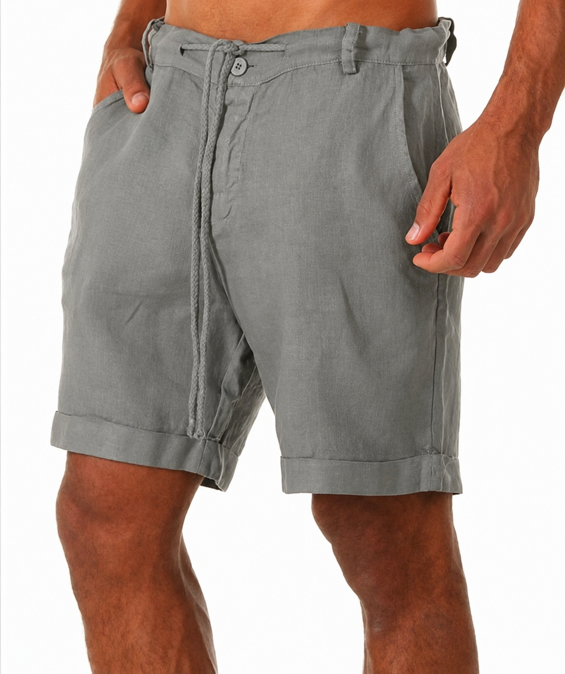 Heren Casual Korte Broek Grijs