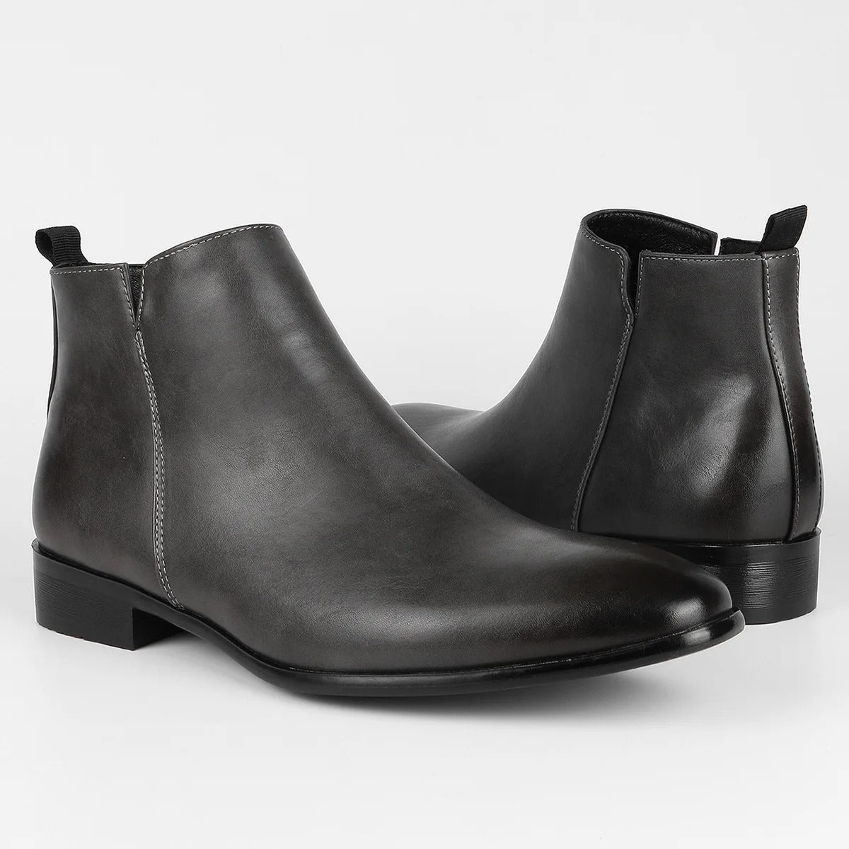 Heren Chelsea Boots Enkellaarzen met Rits en Lage Hak