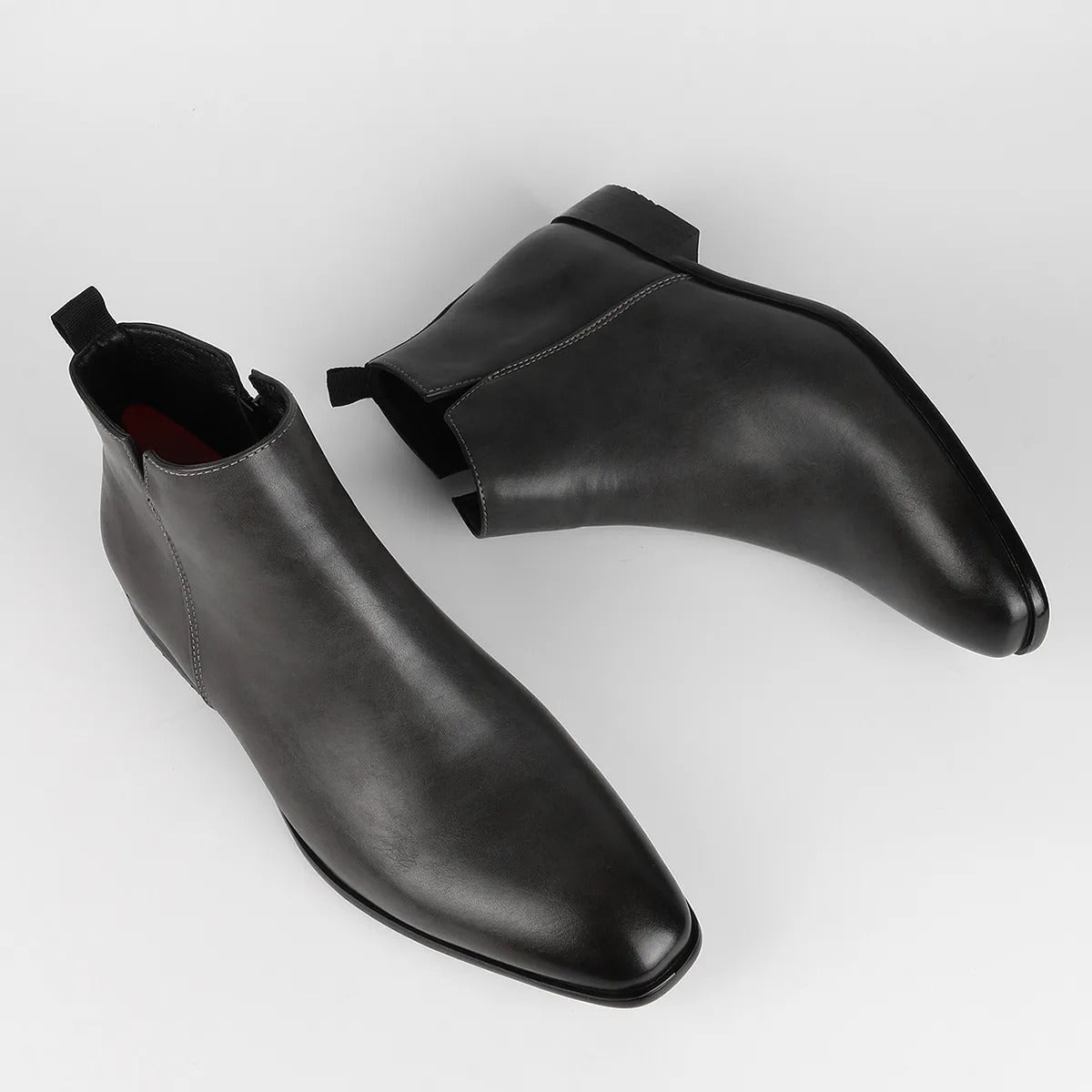 Heren Chelsea Boots Enkellaarzen met Rits en Lage Hak