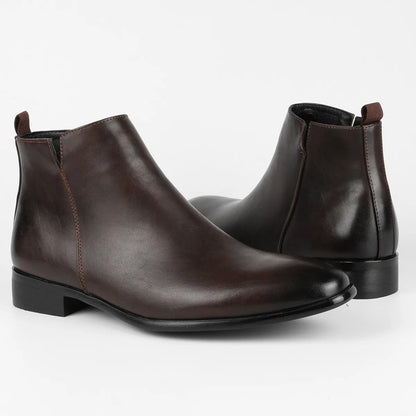 Heren Chelsea Boots Enkellaarzen met Rits en Lage Hak