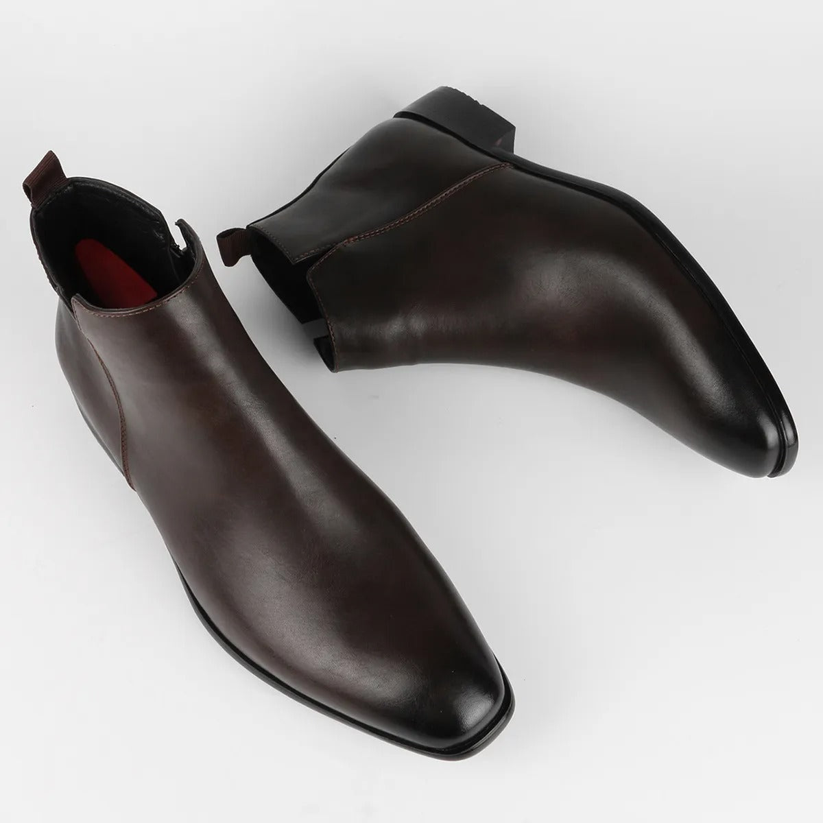 Heren Chelsea Boots Enkellaarzen met Rits en Lage Hak