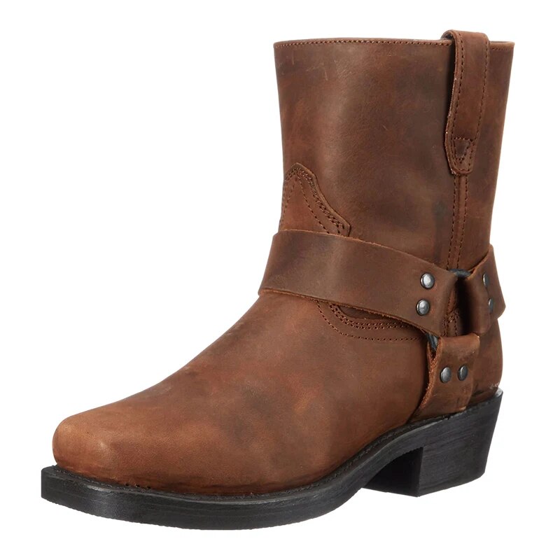 Heren Laarzen van Leer met Vintage Cowboy Design en Lichtgewicht Comfort 0