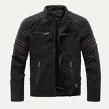 Heren Jack met Opstaande Kraag Motorjas Ontwerp
