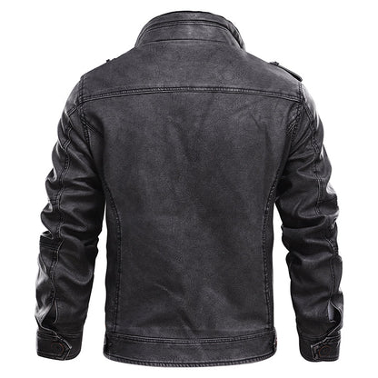 Heren Leren Jacket met Waterbestendige Afwerking en Premium PU 1