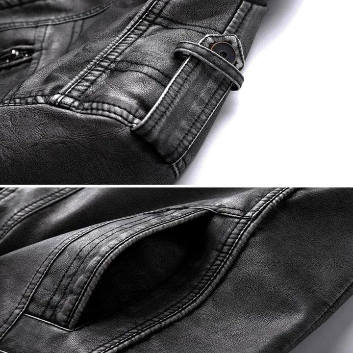 Heren Leren Jacket met Waterbestendige Afwerking en Premium PU 2