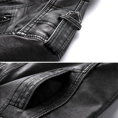 Heren Leren Jacket met Waterbestendige Afwerking en Premium PU 2