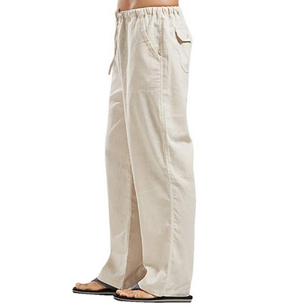 Heren Linnen Broek met Ademend Comfort en Ontspannen Pasvorm 3