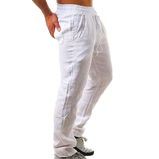 Heren Pantalon met Casual en Luchtige Fit Wit S