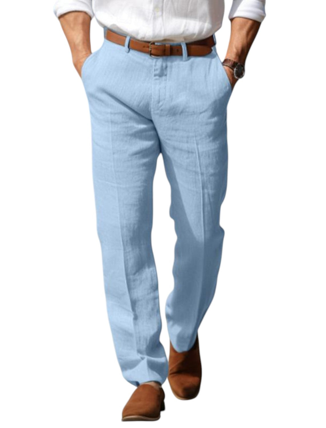Heren Linnen Pantalon met Verzorgde Pasvorm en Ademend Comfort 1