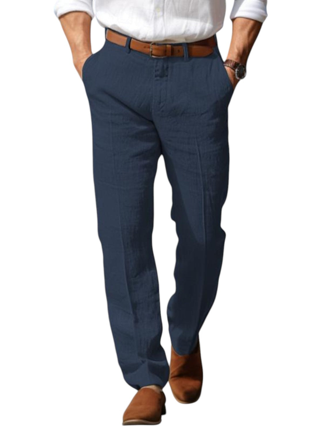 Heren Linnen Pantalon met Verzorgde Pasvorm en Ademend Comfort 3