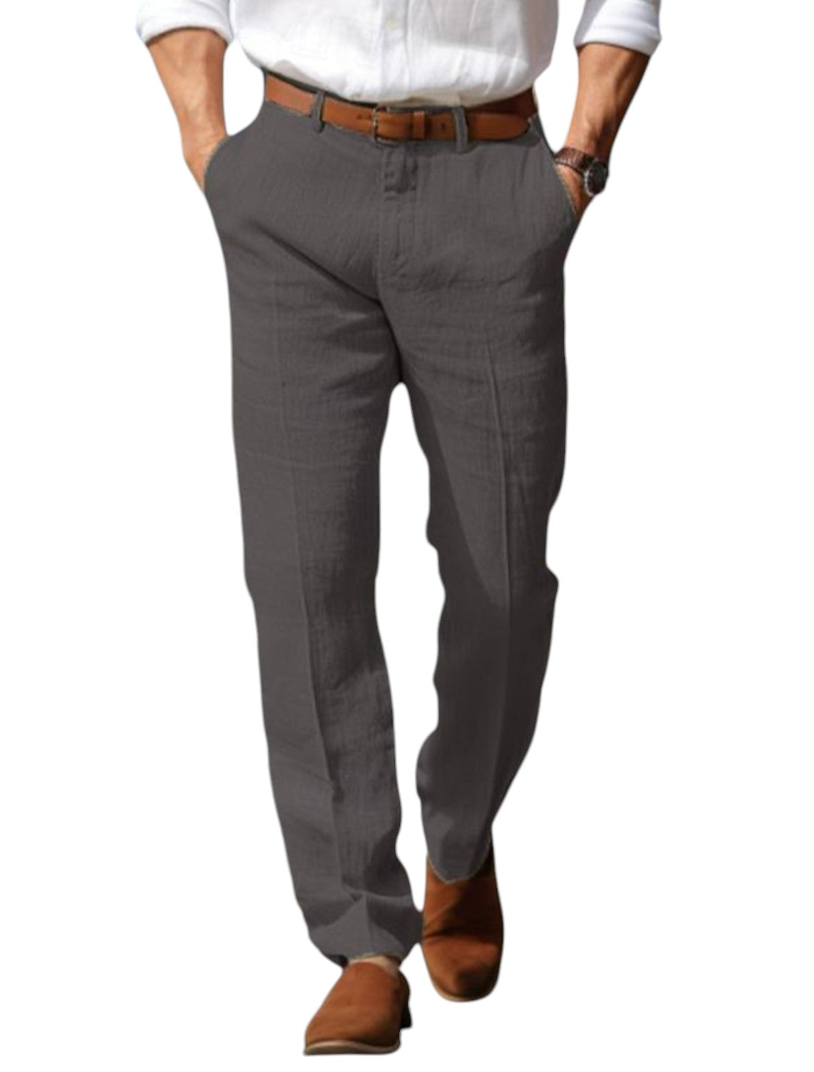 Heren Linnen Pantalon met Verzorgde Pasvorm en Ademend Comfort 5