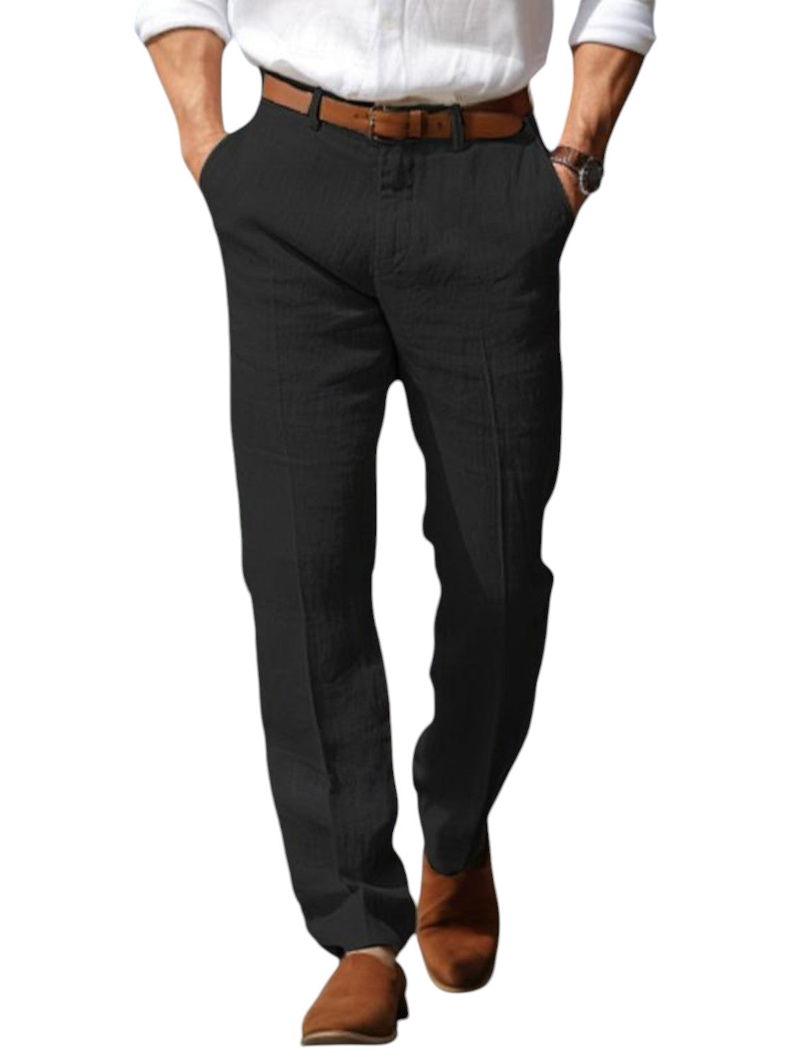 Heren Linnen Pantalon met Verzorgde Pasvorm en Ademend Comfort 6