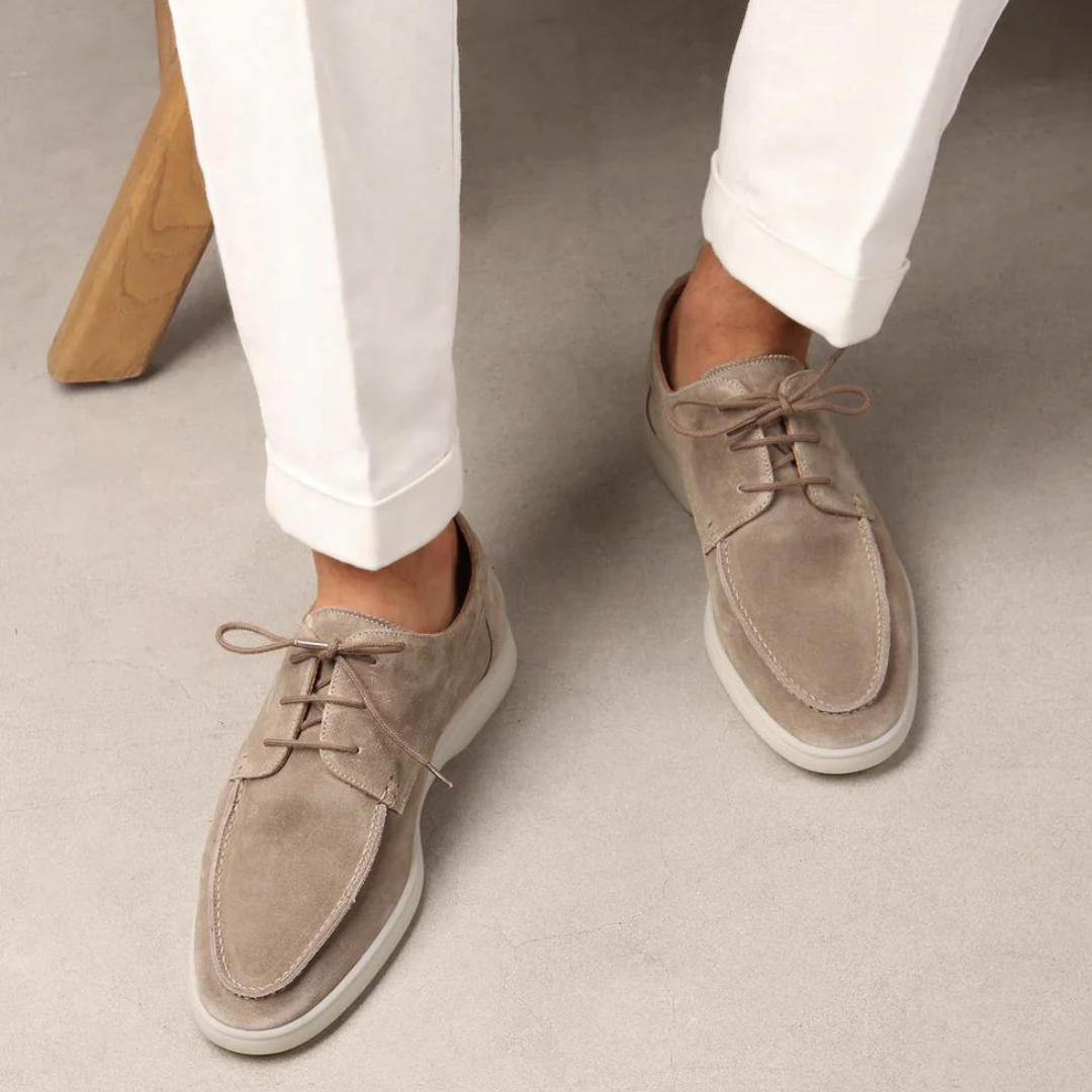 Heren Loafers van Premium Suède met Veters - Zwarte Loafers Heren 1