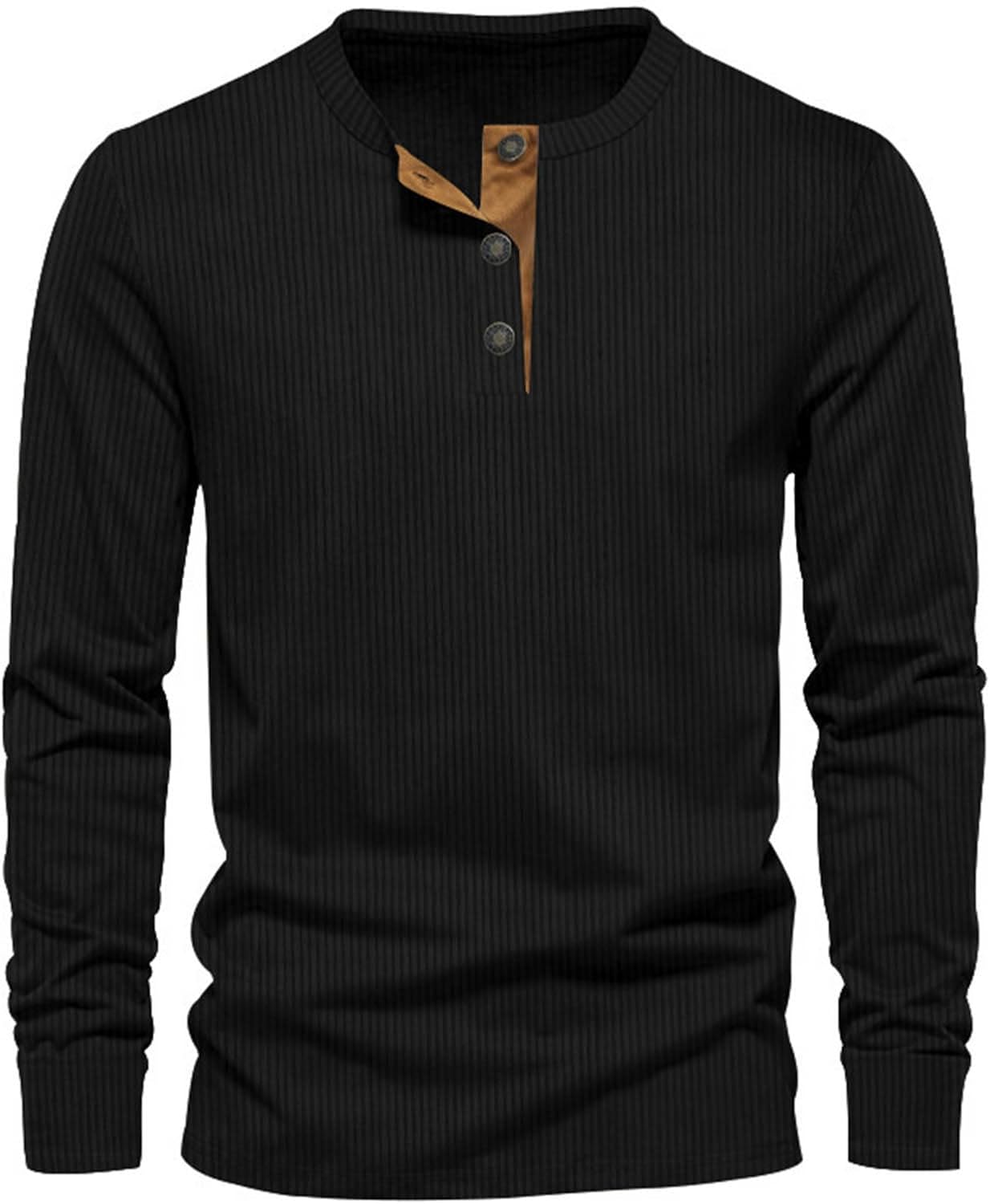Heren Longsleeve T-Shirt met Comfortabele Pasvorm en Zacht Koordstof 1