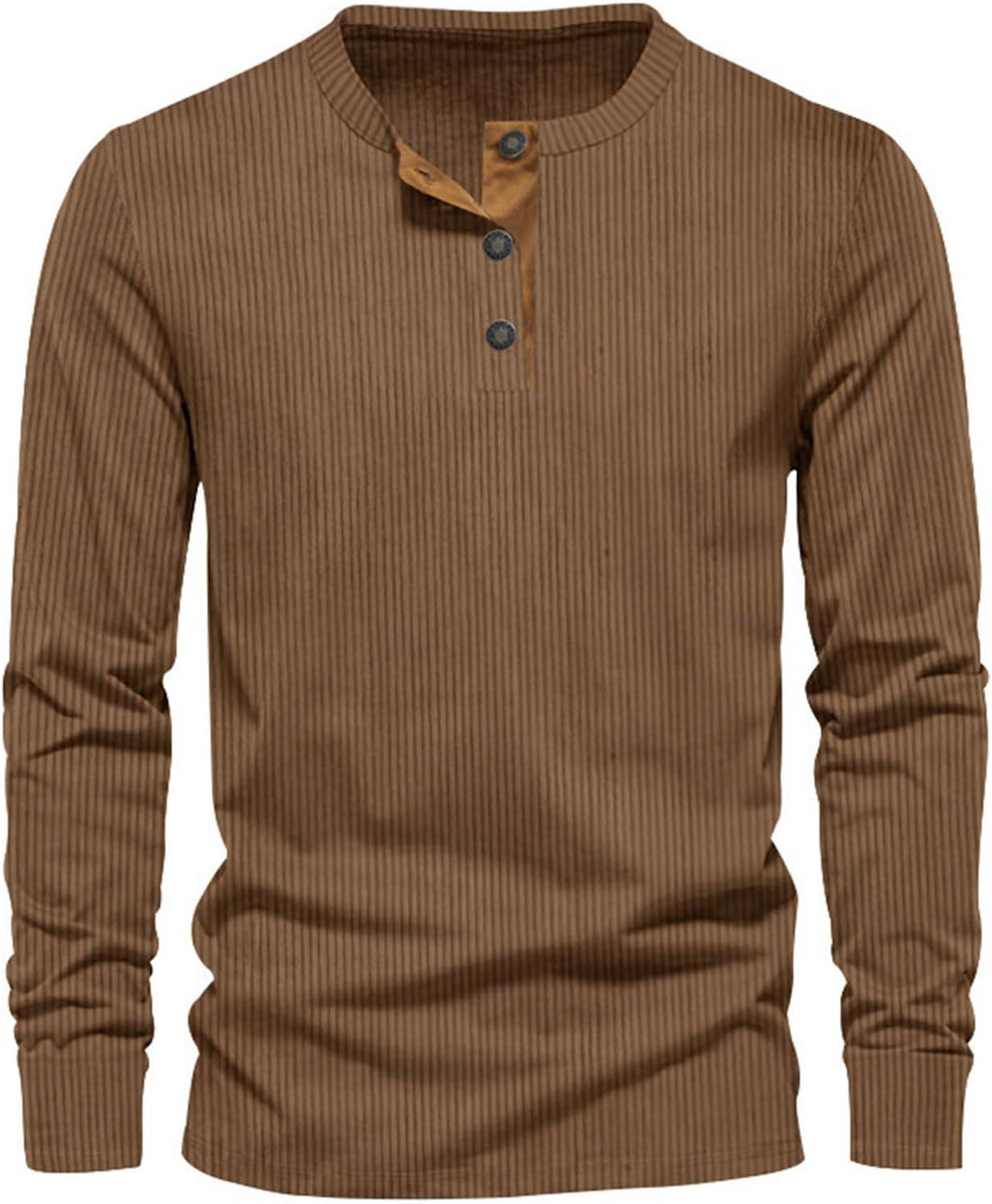Heren Longsleeve T-Shirt met Comfortabele Pasvorm en Zacht Koordstof 3