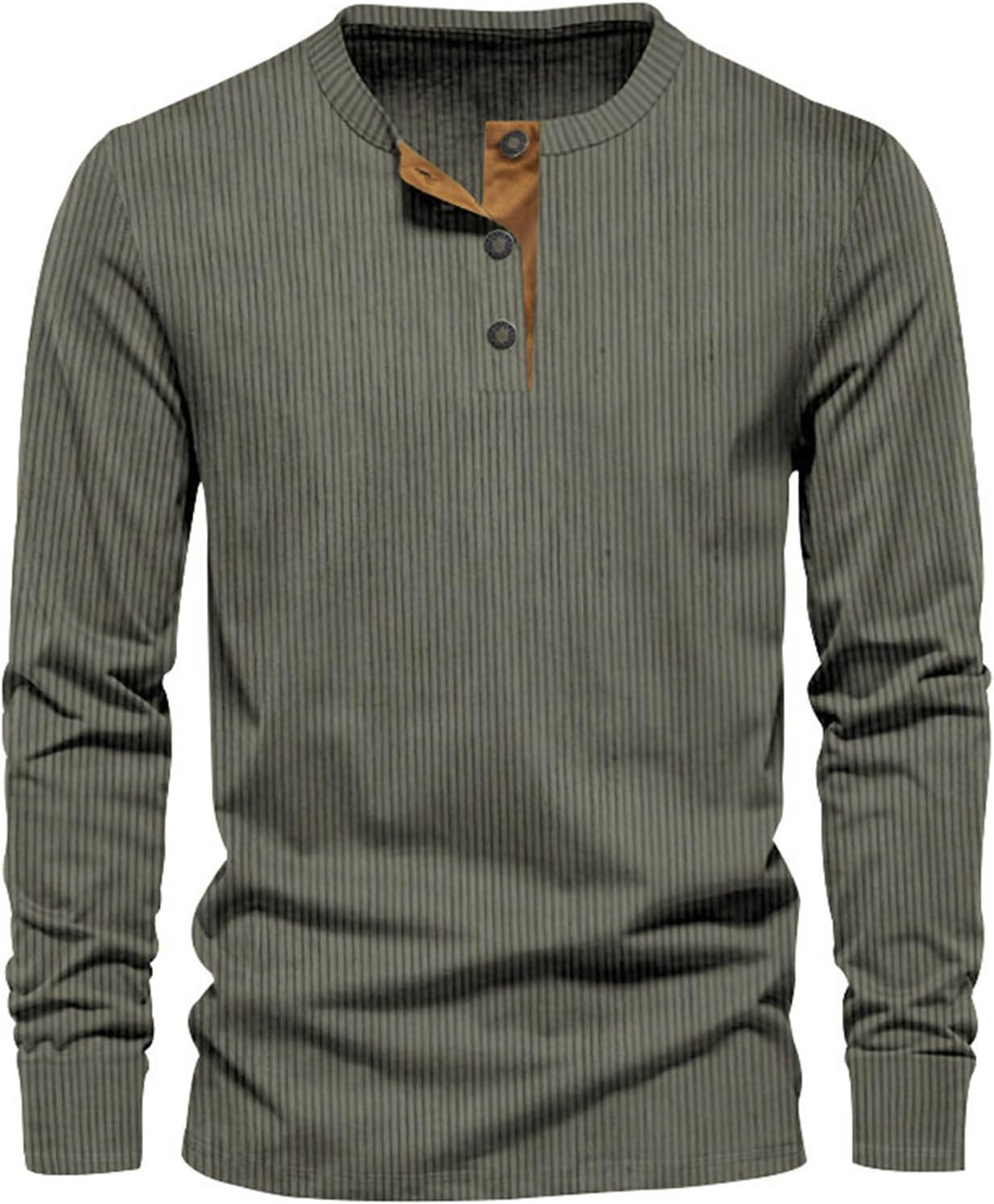 Heren Longsleeve T-Shirt met Comfortabele Pasvorm en Zacht Koordstof 4