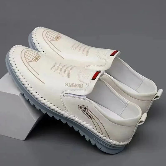 Heren Mocassins met Antislip Zolen en Ademend Ontwerp Wit