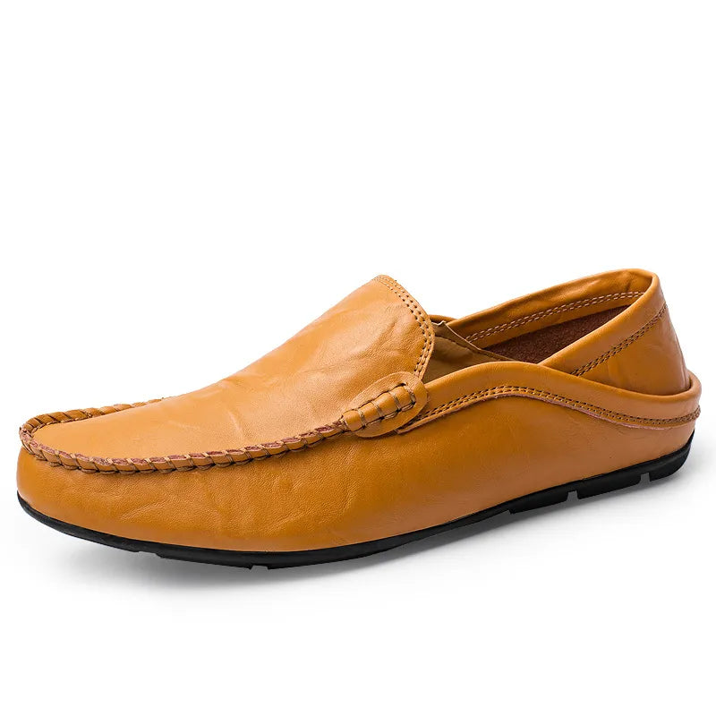 Heren Mocassins van Leer met Handgestikte Details en Comfortabele Inlegzool 1