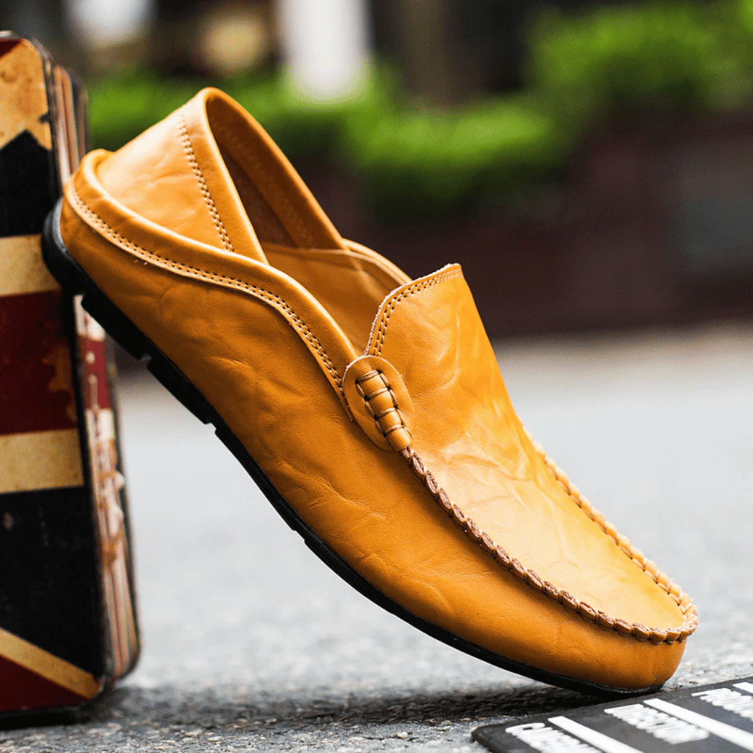 Heren Mocassins van Leer met Handgestikte Details en Comfortabele Inlegzool 3