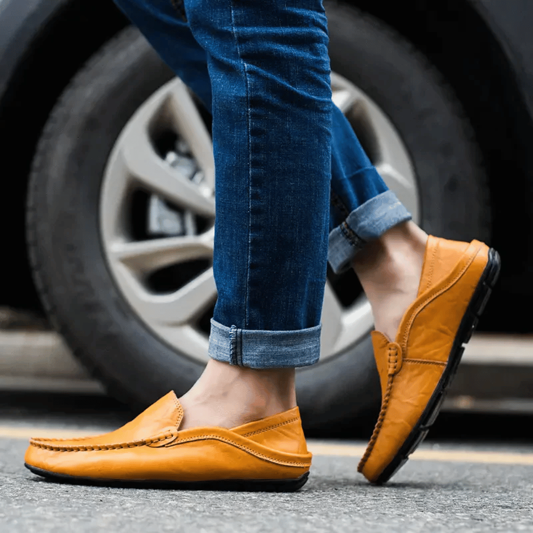 Heren Mocassins van Leer met Handgestikte Details en Comfortabele Inlegzool 4