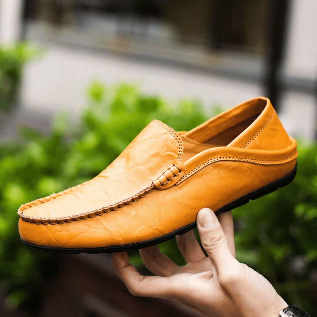Heren Mocassins van Leer met Handgestikte Details en Comfortabele Inlegzool 6