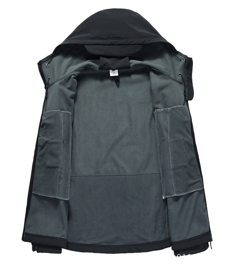 Heren Outdoor Softshell Jas met Waterafstotende Laag en Verborgen Zakken