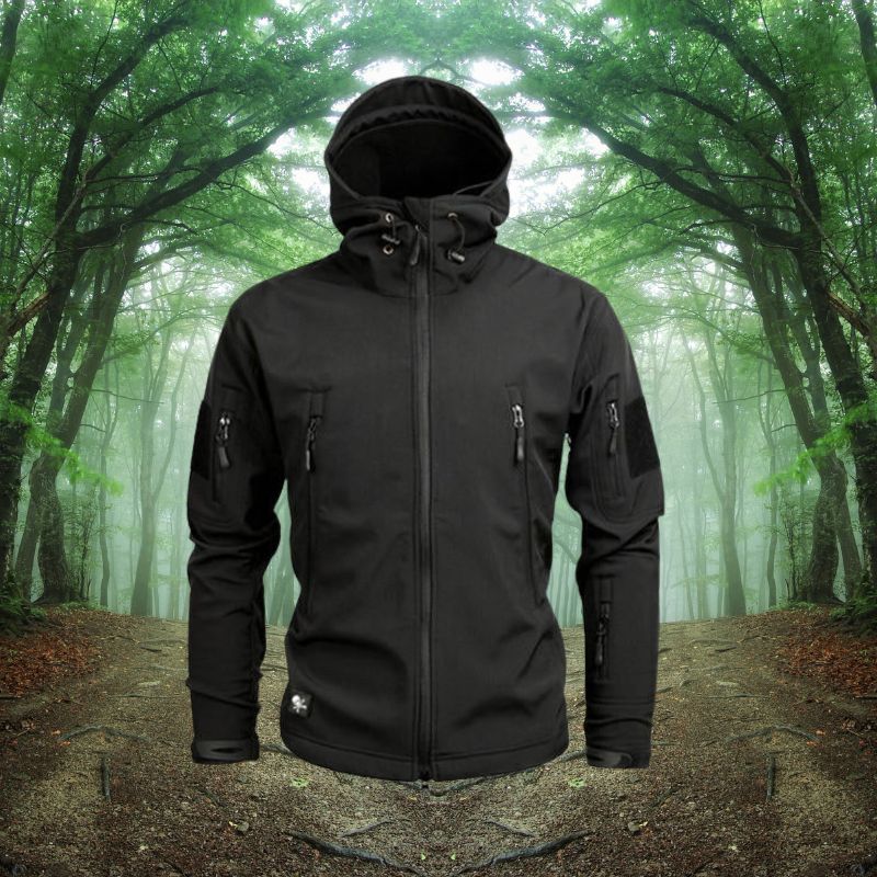 Heren Outdoor Softshell Jas met Waterafstotende Laag en Verborgen Zakken