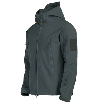 Heren Outdoor Softshell Jas met Waterafstotende Laag en Verborgen Zakken