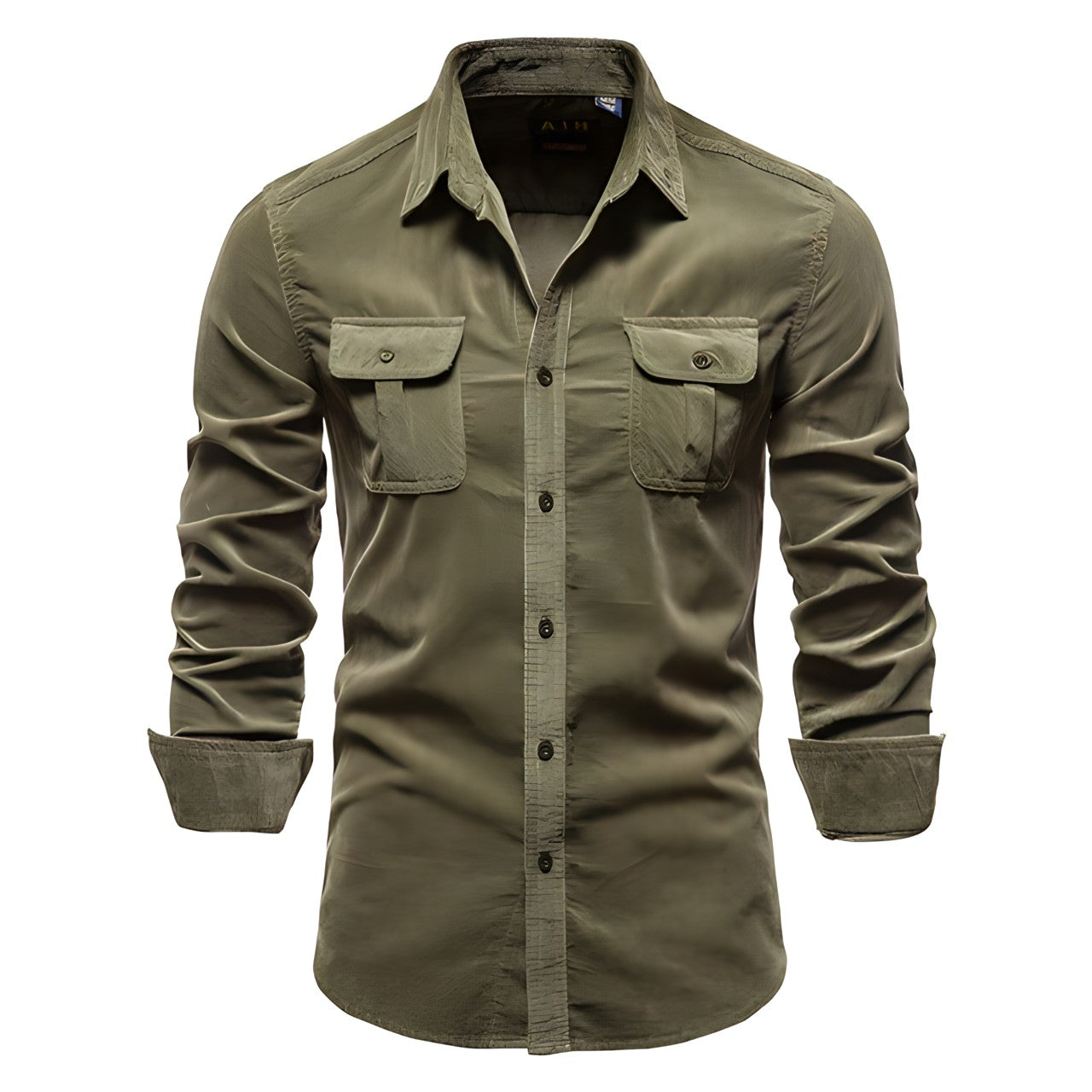 Heren Overhemd met Knoopsluiting en Casual Stijl 2