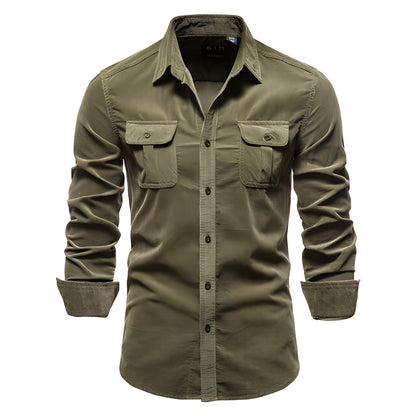 Heren Overhemd met Knoopsluiting en Casual Stijl 2