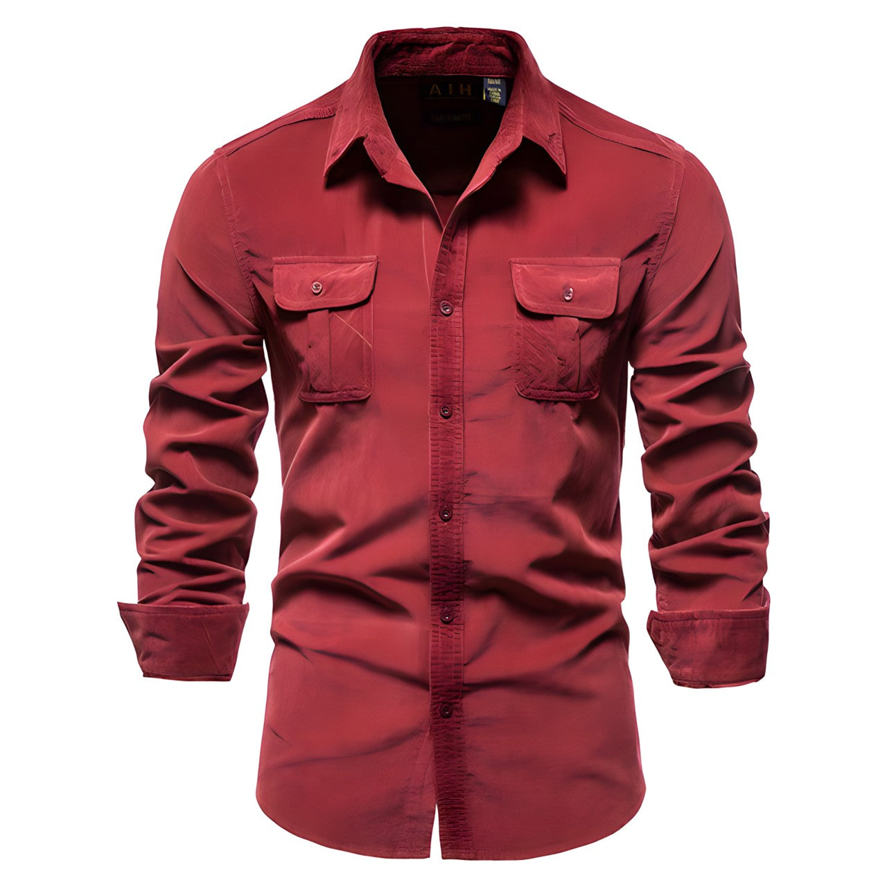 Heren Overhemd met Knoopsluiting en Casual Stijl 3