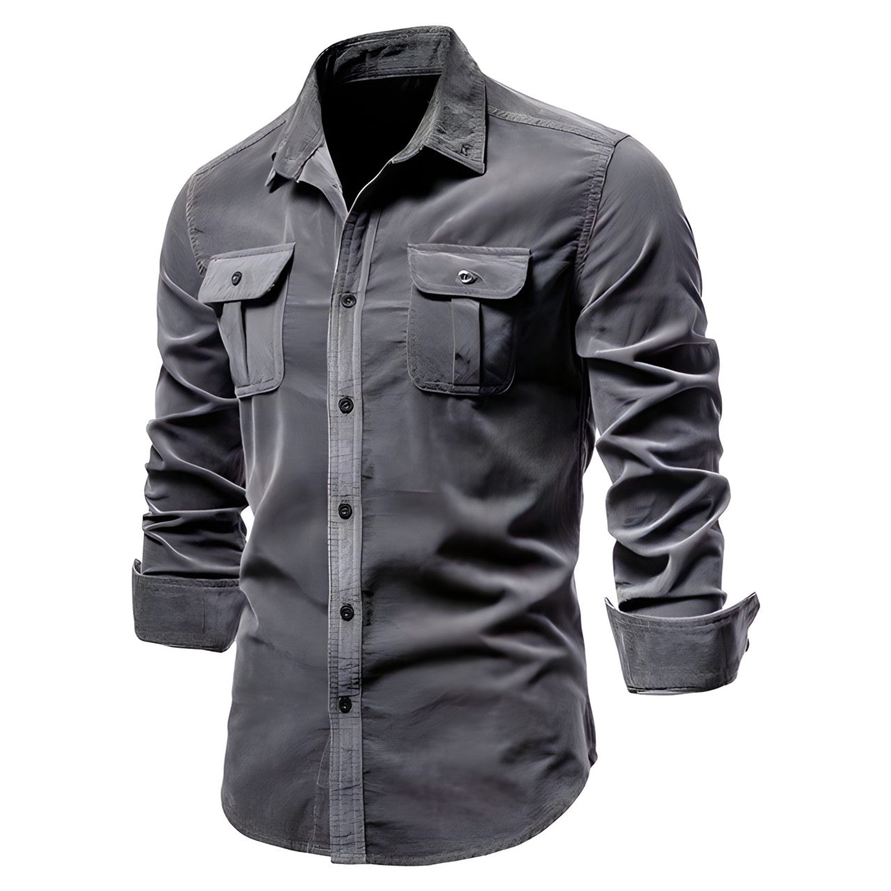 Heren Overhemd met Knoopsluiting en Casual Stijl 5
