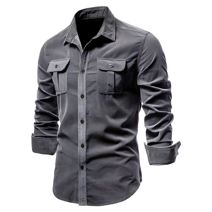 Heren Overhemd met Knoopsluiting en Casual Stijl 5