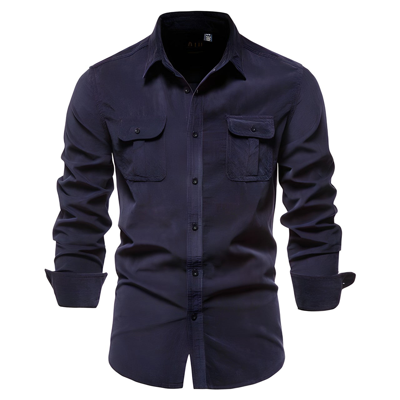 Heren Overhemd met Knoopsluiting en Casual Stijl 6
