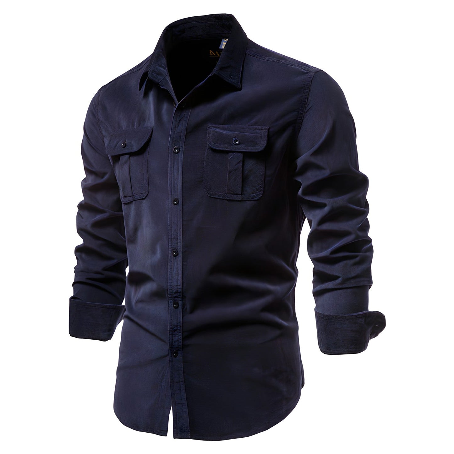 Heren Overhemd met Knoopsluiting en Casual Stijl 7
