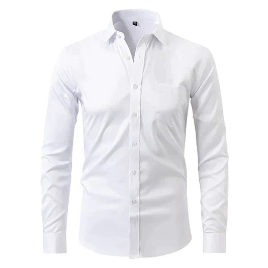 Heren Overhemd met Lange Mouwen en Tailored Fit 0