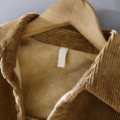 Heren Corduroy Overhemdjack Gevoerd