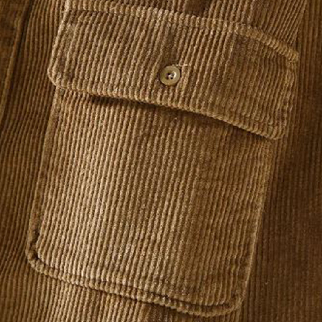Heren Corduroy Overhemdjack Gevoerd