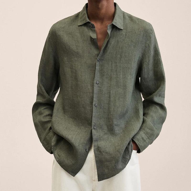 Heren Overhemd van Zacht Flanel met Oversized Pasvorm voor Casual Stijl 7
