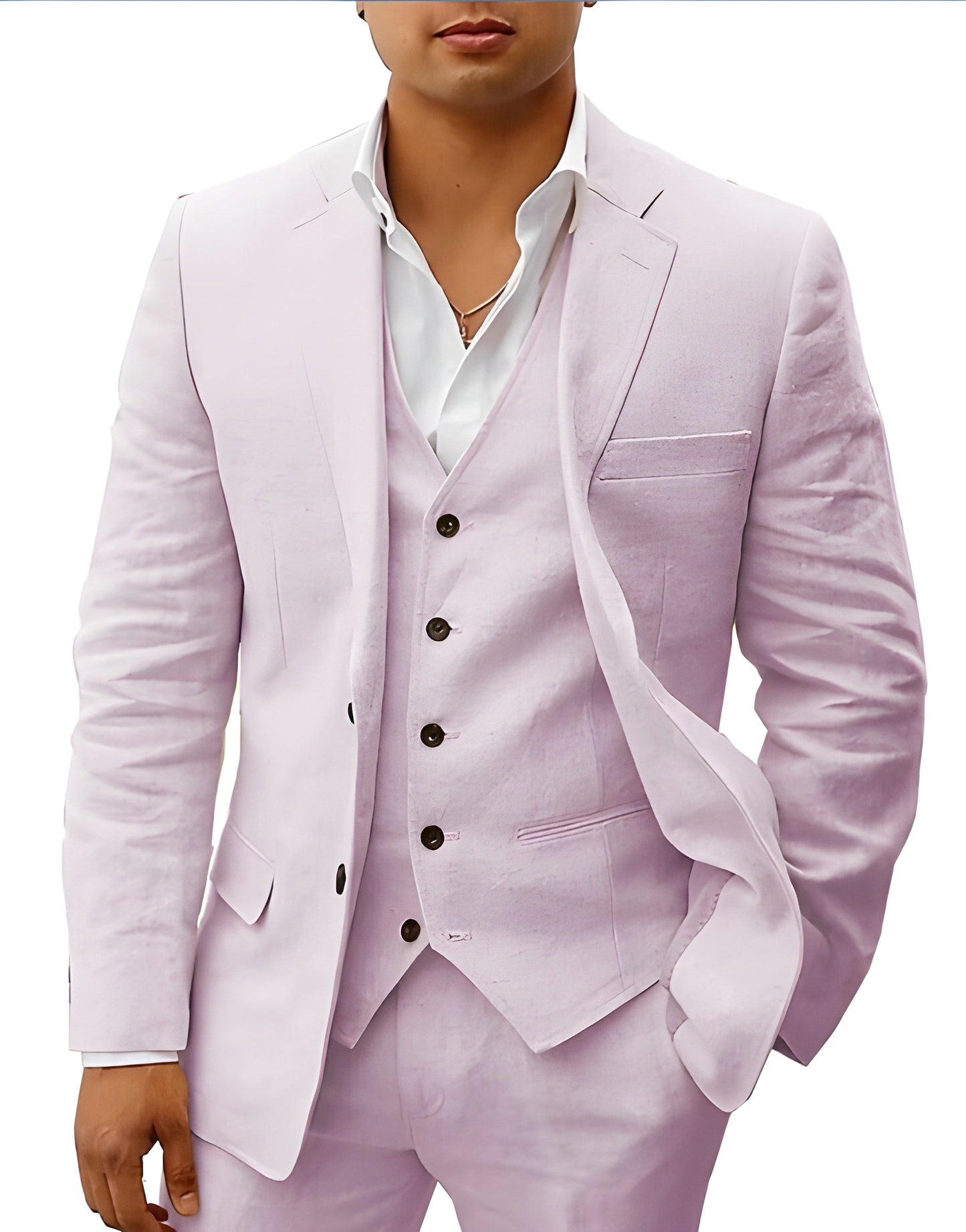 Heren Pak 3-Delig van Ademend Linnen voor Casual en Formele Zomerlook 11